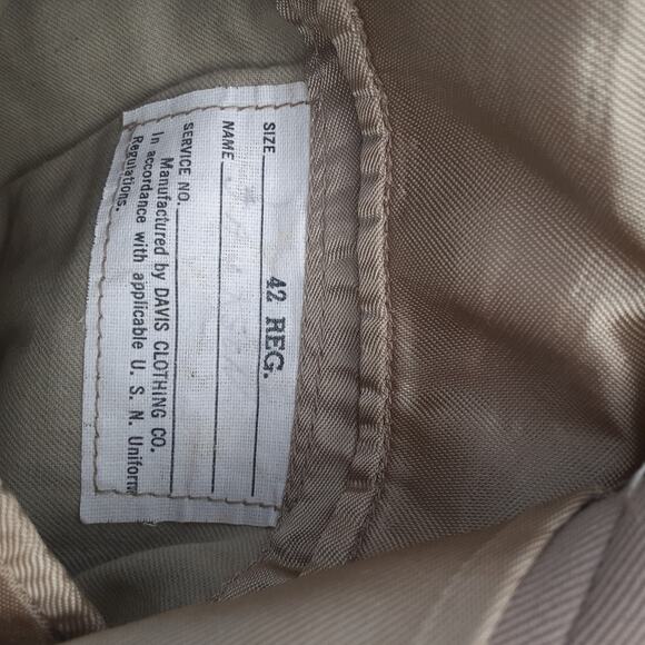 WWII Navy Beige Bullion Rate Aviation Storekeeper CPO Uniform Jacket 42 Reg - Picture 7 of 10